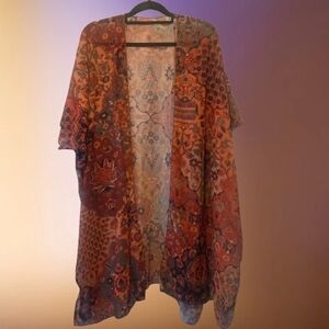 Bohemian Floral Kimono Cardigan